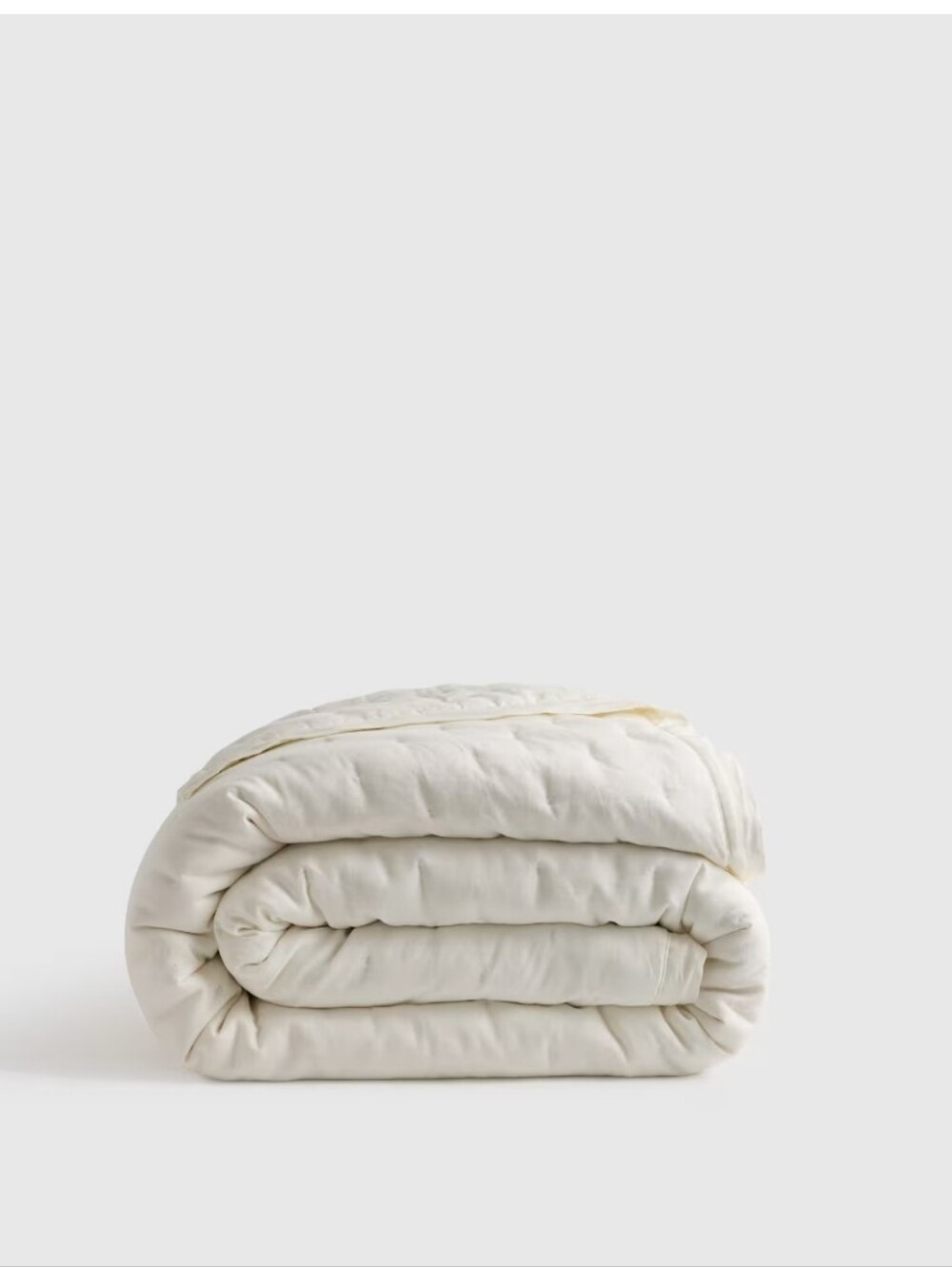 New Quince 100% European Linen Dream Quilt Ivory Full Queen